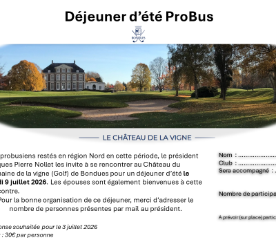 Déjeuner d'été des clubs ProBus